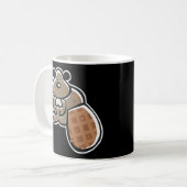 schattige cartoon bever koffiemok (Voorkant links)