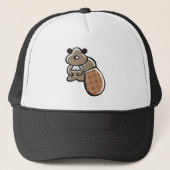 schattige cartoon bever trucker pet (Voorkant)