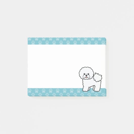 Schattige Cartoon Bichon Frise Hond Post-it® Notes (Voorkant)