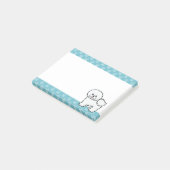 Schattige Cartoon Bichon Frise Hond Post-it® Notes (Schuin)