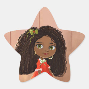 schattige cartoon Black girl Mindy Sticker