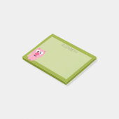 Schattige Cartoon Boerderij Varken - Roze en Lime  Post-it® Notes (Schuin)