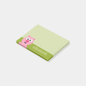 Schattige Cartoon Boerderij Varken - Roze en Limoe Post-it® Notes (Schuin)