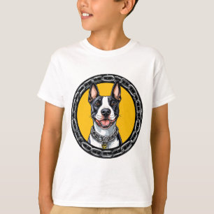 Schattige Cartoon Bull-terrier Hond T-shirt