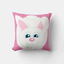 Schattige Cartoon Bunny Roze Sierkussen