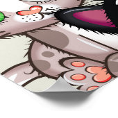 Schattige Cartoon Cat en Kitten Gang Poster (Hoek)