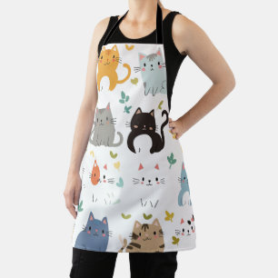 schattige Cartoon Cat Schort - Schattige en functi