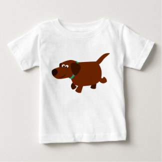 Schattige Cartoon Chocolate Labrador Baby T-shirt