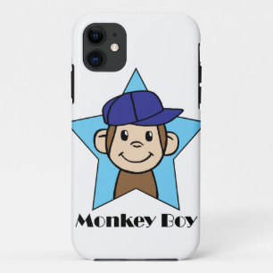 Schattige Cartoon Clip Art Gelukkig Aapje in Ster iPhone 11 Hoesje