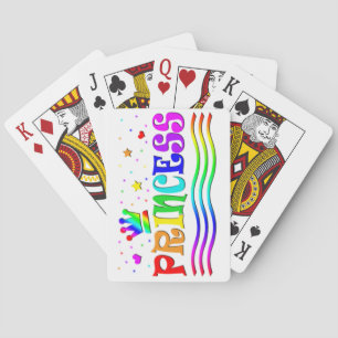 Schattige Cartoon Clip Art Regenboog Prinses Tiara Speelkaarten