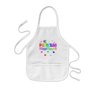 Schattige Cartoon Clip Art Regenboog Prinsessen Kr Kinder Schort