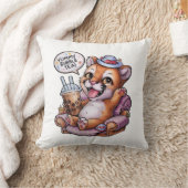 Schattige Cartoon Cougar: Gezellig, Kawaii Vibes Kussen (Deken)