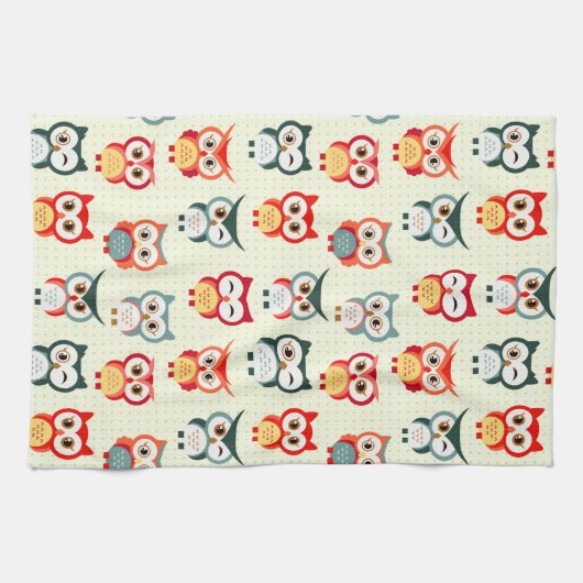 Schattige Cartoon die het Winkelen Patroon Theedoek (Horizontaal)