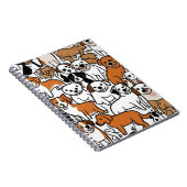 Schattige Cartoon Dog Pattern Notitieboek (Rechterzijde)