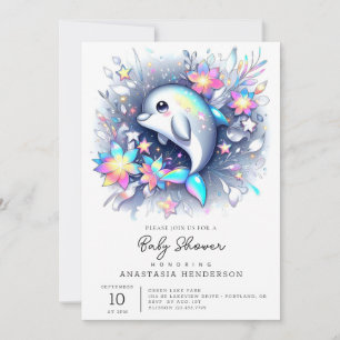 Schattige Cartoon Dolfijn Baby shower Kaart