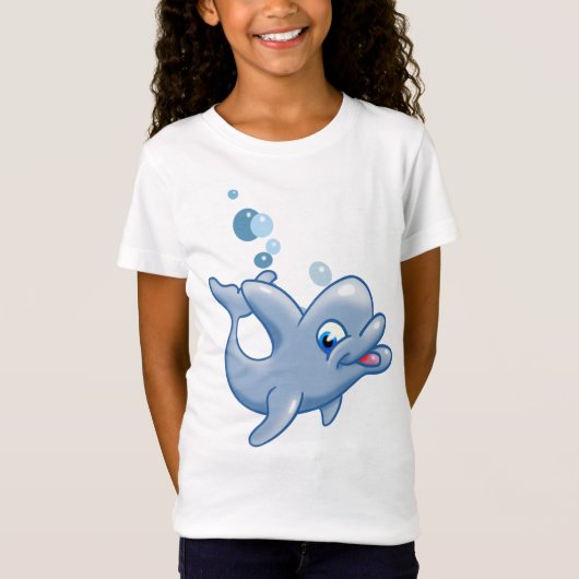 Schattige cartoon dolfijn t-shirt (Voorkant)