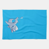 Schattige Cartoon Dolphin Theedoek (Horizontaal)