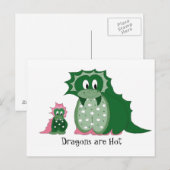 Schattige Cartoon Draken Briefkaart (Voorkant / Achterkant)