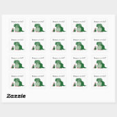 Schattige Cartoon Draken Vierkante Sticker (Vel)
