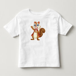 Schattige Cartoon eekhoorn fijne jersey Kinder Shirts