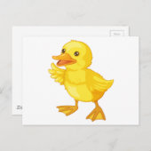 schattige cartoon-eend briefkaart (Voorkant / Achterkant)