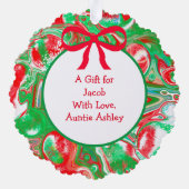 Schattige Cartoon Elf gepersonaliseerd geschenk La Ornament Kaart (Achterkant)