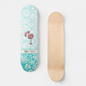 Schattige Cartoon Flamingo Skateboard (Voorkant)
