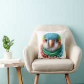 Schattige Cartoon Fluffy Happy Baby Parrot Foto P Kussen (Stoel)