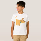 Schattige Cartoon geel labrador kinderen T-shirt (Voorkant volledig)