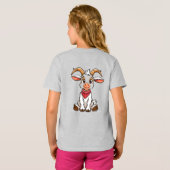 Schattige Cartoon Geit T-shirt (Achterkant volledig)