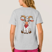 Schattige Cartoon Geit T-shirt (Achterkant)