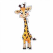 Schattige Cartoon Giraf Sticker (Voorkant)