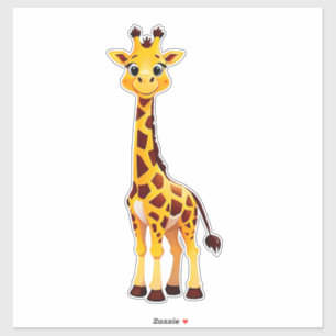 Schattige Cartoon Giraf Sticker