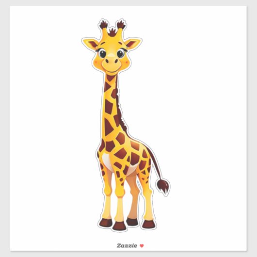 Schattige Cartoon Giraf Sticker (Vel)