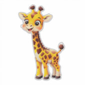 Schattige Cartoon Giraf Sticker (Voorkant)