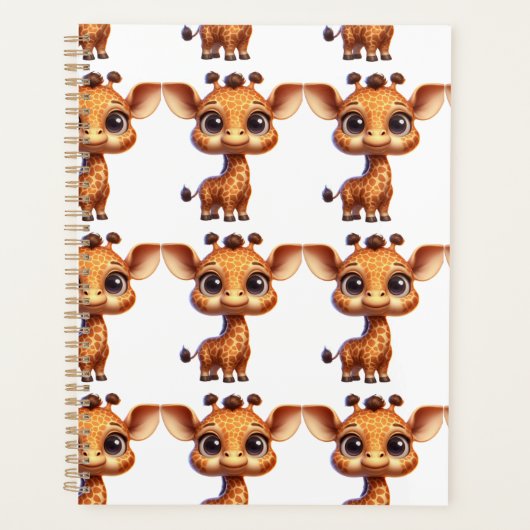 Schattige Cartoon Giraffe Graphic - Schattigee Saf Planner (Voorkant)