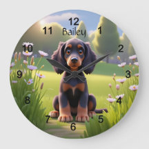 Schattige Cartoon Gordon Setter Puppy