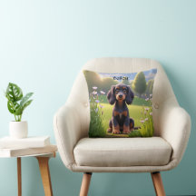 Schattige Cartoon Gordon Setter Puppy
