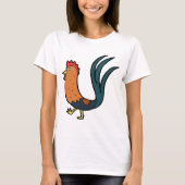 Schattige Cartoon Haan T-shirt (Voorkant)