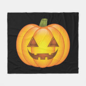 Schattige Cartoon Halloween Jack O’Lantern Pompoen Fleece Deken (Voorkant (Horizontaal))