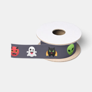 Schattige Cartoon Halloween Monsters Satijnen Lint