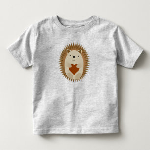 Schattige Cartoon Hedégel Holding a Heart Kinder Shirts