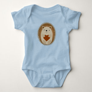 Schattige Cartoon Hedégel Holding a Heart Romper
