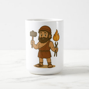 Schattige Cartoon Hermes Griekse Mythologie Koffiemok
