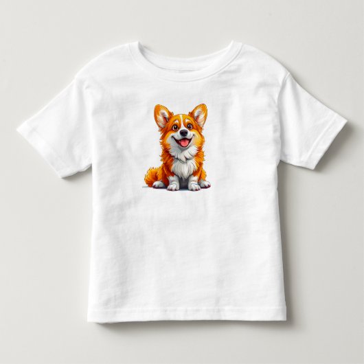 Schattige Cartoon Hond Kinder Shirts (Voorkant)