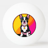 Schattige Cartoon Hond Pingpongbal (Achterkant)