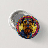 Schattige cartoon hond ronde button 3,2 cm (Voorkant /achterkant)