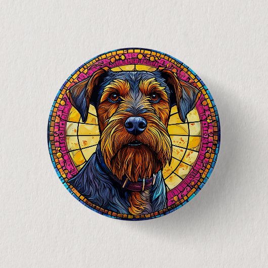 Schattige cartoon hond ronde button 3,2 cm (Voorkant)