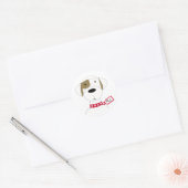 Schattige Cartoon Hond Ronde Sticker (Envelop)