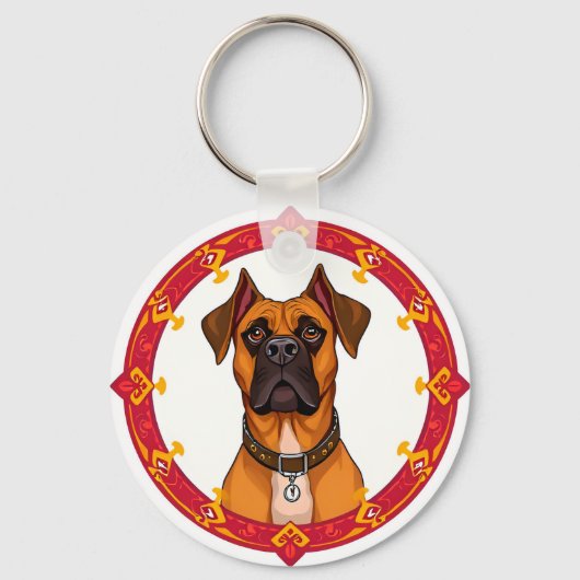 Schattige Cartoon Hond Sleutelhanger (Voorkant)
